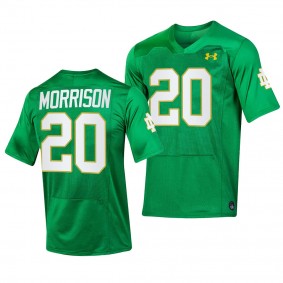 Benjamin Morrison Notre Dame Fighting Irish 2023 Replica Football Jersey Women Green #20 Female Uniform