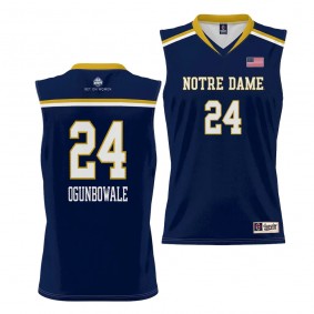 Notre Dame Fighting Irish Arike Ogunbowale Blue #24 Women's Basketball Jersey Alumni Unisex