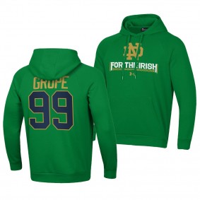 Notre Dame Fighting Irish Blake Grupe For the Irish Green All Day Pullover Hoodie