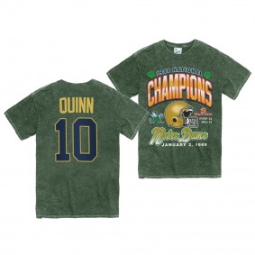 Brady Quinn Notre Dame Fighting Irish 1988 National Champs Rocker Vintage Tubular T-Shirt Green #10