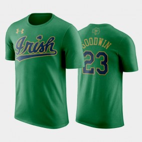 Notre Dame Fighting Irish Dane Goodwin Green St. Patrick Shamrock T-Shirt - Men's