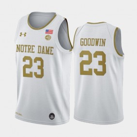 Dane Goodwin #23 Notre Dame Fighting Irish White 2020 Alternate Golden Dome Jersey - College Basketball