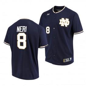 Danny Neri Notre Dame Fighting Irish #8 Navy College Baseball Jersey
