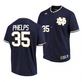 David Phelps Notre Dame Fighting Irish #35 Navy College Baseball Jersey