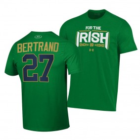JD Bertrand T-Shirt Notre Dame Fighting Irish #27 Green For the Irish Performance Men's Tee