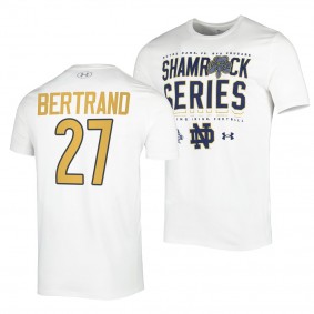 JD Bertrand Notre Dame Fighting Irish 2022 Shamrock Series Sideline T-Shirt White #27