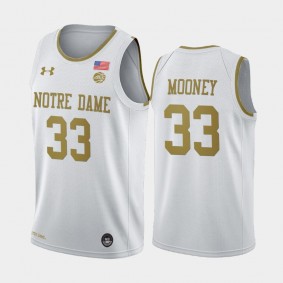 John Mooney #33 Notre Dame Fighting Irish White 2020 Alternate Golden Dome Jersey - College Basketball