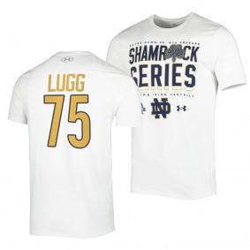 Josh Lugg Notre Dame Fighting Irish 2022 Shamrock Series Sideline T-Shirt White #75