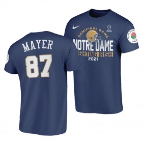 Notre Dame Fighting Irish Michael Mayer Blue T-Shirt 2021 Rose Bowl Notre Dame Fighting Irish T-Shirt - Men's