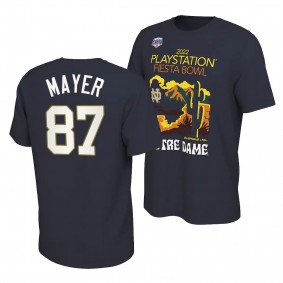 Michael Mayer Notre Dame Fighting Irish 2022 Fiesta Bowl Locker Room T-Shirt Navy #87