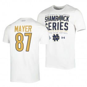 Michael Mayer Notre Dame Fighting Irish 2022 Shamrock Series Sideline T-Shirt White #87