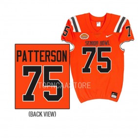 Jarrett Patterson 2023 Senior Bowl National team #75 Orange Jersey Notre Dame Fighting Irish Men's Uniform