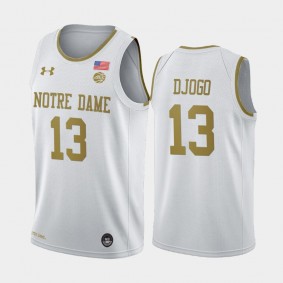 Notre Dame Fighting Irish Nikola Djogo White 2020 Alternate Golden Dome Jersey College Basketball