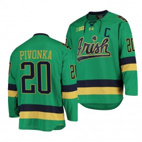 Jake Pivonka Notre Dame Fighting Irish Green College Hockey Jersey 2022