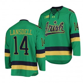 Jesse Lansdell Notre Dame Fighting Irish Green College Hockey Jersey 2022