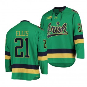 Max Ellis Notre Dame Fighting Irish Green College Hockey Jersey 2022