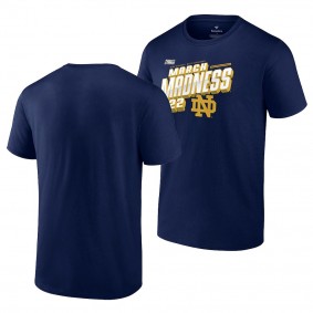 Notre Dame Fighting Irish 2022 NCAA March Madness Navy Men's Basketball Tournament T-Shirt Men
