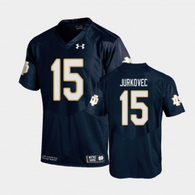 Youth Notre Dame Fighting Irish Phil Jurkovec College Football Replica Under Armour Jersey - Navy