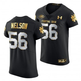 Notre Dame Fighting Irish Quenton Nelson #56 Black Golden Edition Authentic Jersey 2020-21
