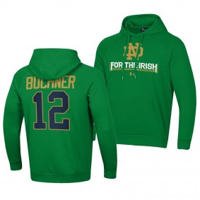 Notre Dame Fighting Irish Tyler Buchner For the Irish Green All Day Pullover Hoodie